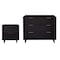 Manhattan Comfort Granville Black 3-Drawer Dresser and 2-Drawer Nightstand, Set of 2 GRAN042 - alternate 2